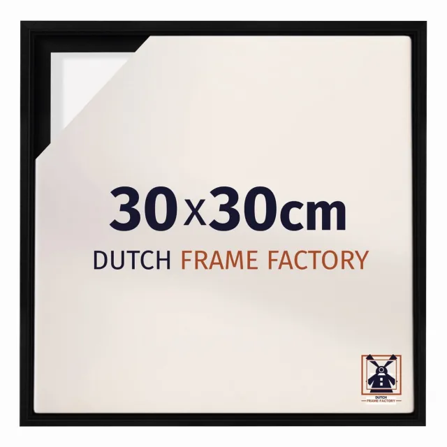 Dutch Frame Factory Baklijst 30x30 cm - Zwart Mat - Geschikt voor Canvasdoek - MDF Baklijst Lausanne