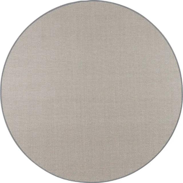 Snapstyle Vloerkleed Sisal Natuur Rond Grijs