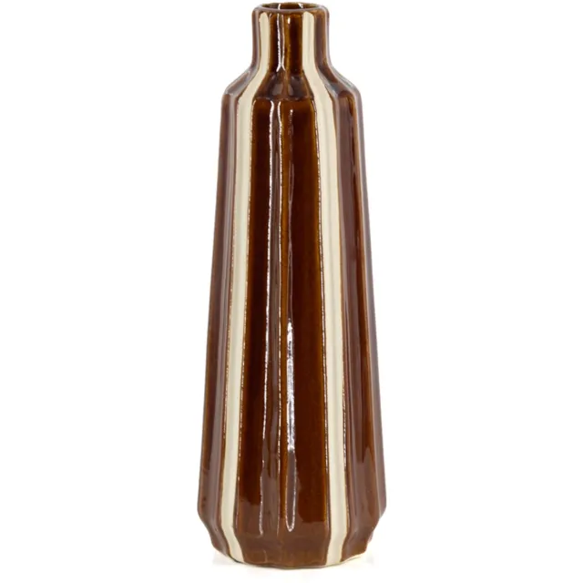 homebound by ky Aardewerk vaas Strea S bruin beige