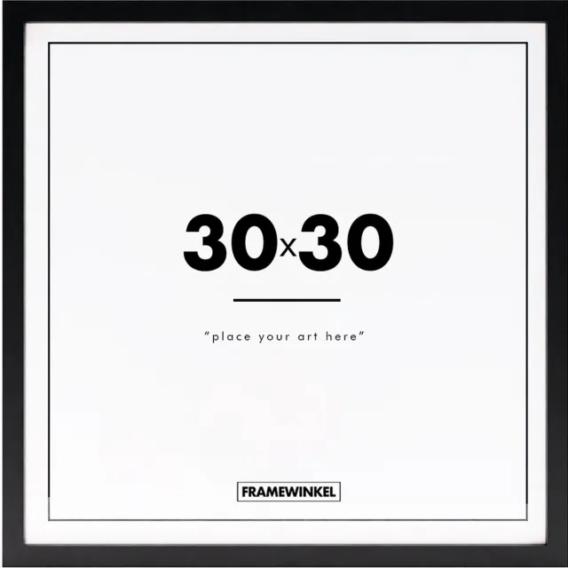 Framewinkel Fotolijst - Framewinkel - Premium Hout - Fotomaat 30x30 cm - Posterlijst - Fotolijstje - Zwart