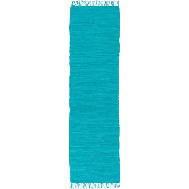 Pergamon Jolly Cotton - Katoen Natuurlijk Loper Tapijt Blauw