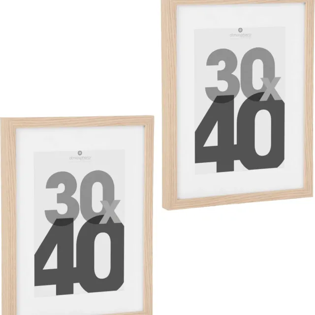 5Five® Atmosphera fotolijstje voor een foto van 30 x 40 cm - 2x - naturel - foto frame Eva - modern/strak ontwerp