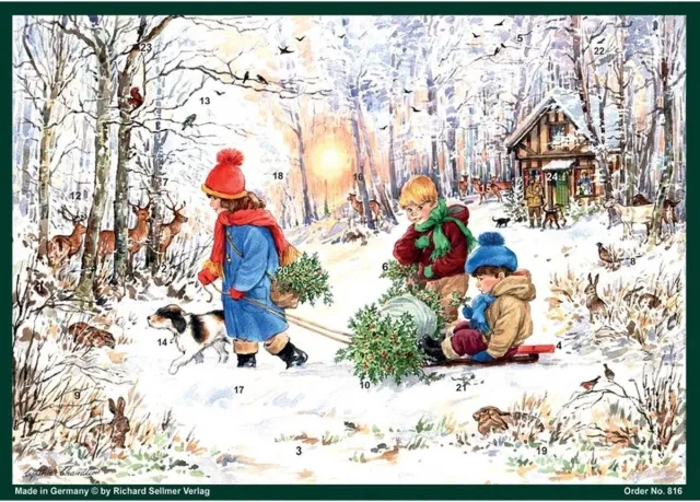 Bouwman Adventskalender 49 Adventkalender 24 vakjes Multicolor