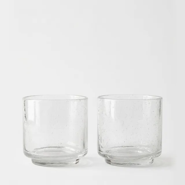 vtwonen Kandelaren - Glas - 10x10cm - Transparant - Set van 2 Niet van toepassing