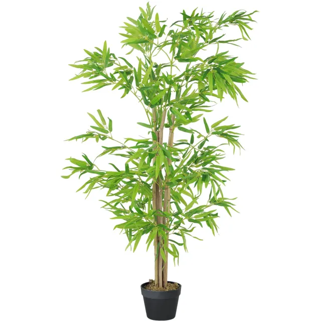 Sunona Kunstbamboe - Inclusief pot met verzwaarde bodem - Voor binnen en buiten - 150 cm hoog - Groen