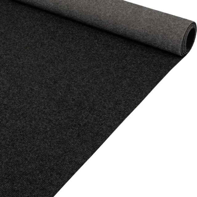 ANRO Eventtapijt Antraciet 400x133cm – Beurstapijt Loper Messeloper Bruiloftsloper Antislip Op Maat