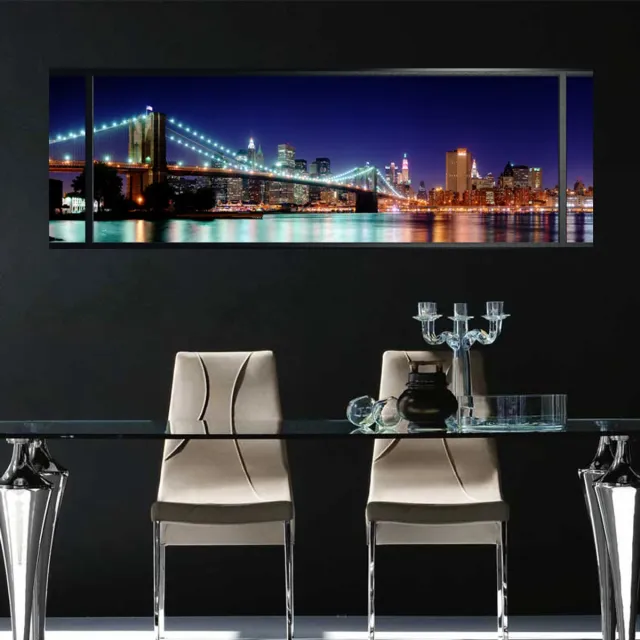 Ambiance Sticker Brooklyn Bridge 3D-effect sticker 30 x 90 cm Multi color