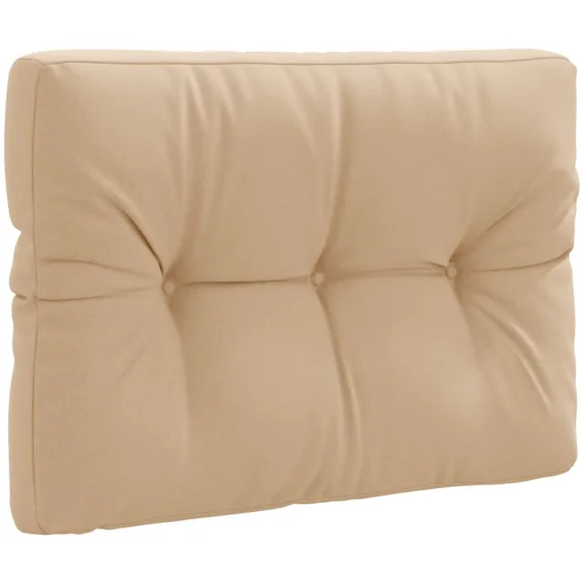 vidaXL Palletrugkussen - VIANEN - 100% - Polyester - Zand - 70 - x - 60 - x - 12 - cm