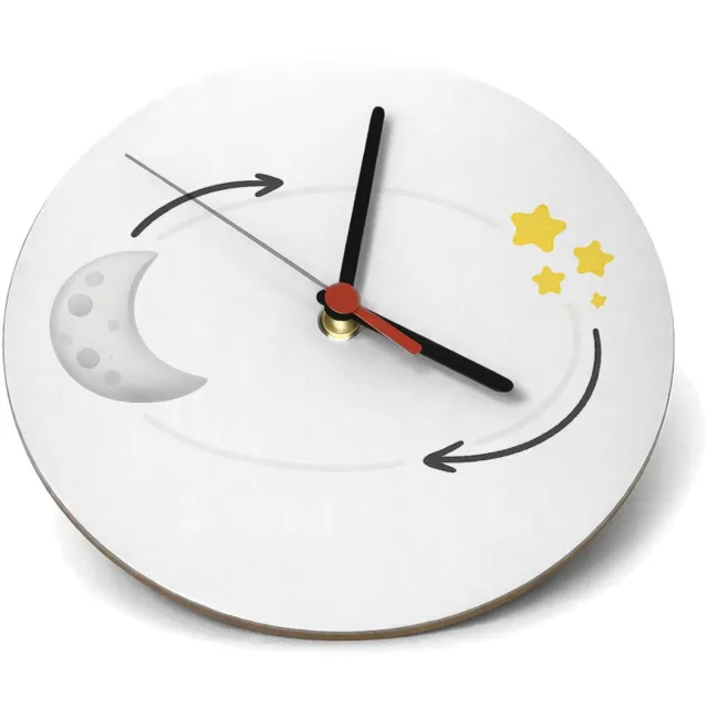 Mr Cadeautjes Klok rond Ø 19 - design Een liefdevolle boodschap in dezelfde compacte, persoonlijke | cadeau Wit