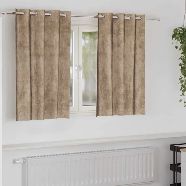 vidaXL Velvet Gordijnen 2 st champagne 140 x 140 cm Fluweel Beige