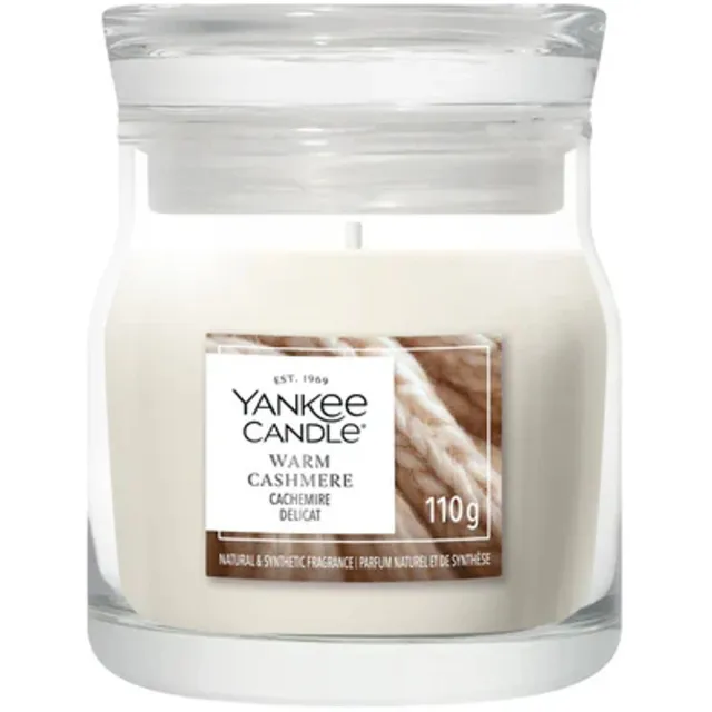 Yankee Candle Warm Cashmere Small Jar Geurkaars - tot 30 branduren Ivoor