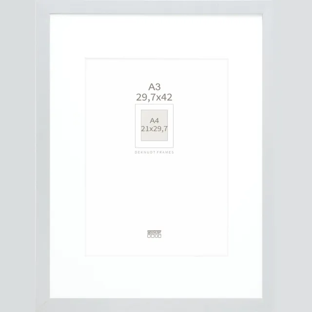 Deknudt Frames fotolijst - zilver - passe-partout - 21x29,7 / 29,7x42