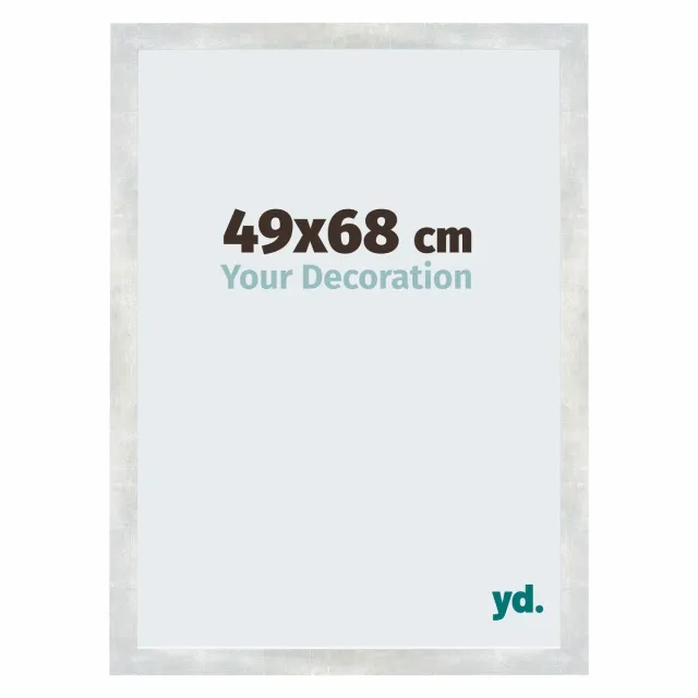 yd. Your Decoration - Fotolijst 49x68 cm - MDF - Zilver Glanzend Vintage - Mura