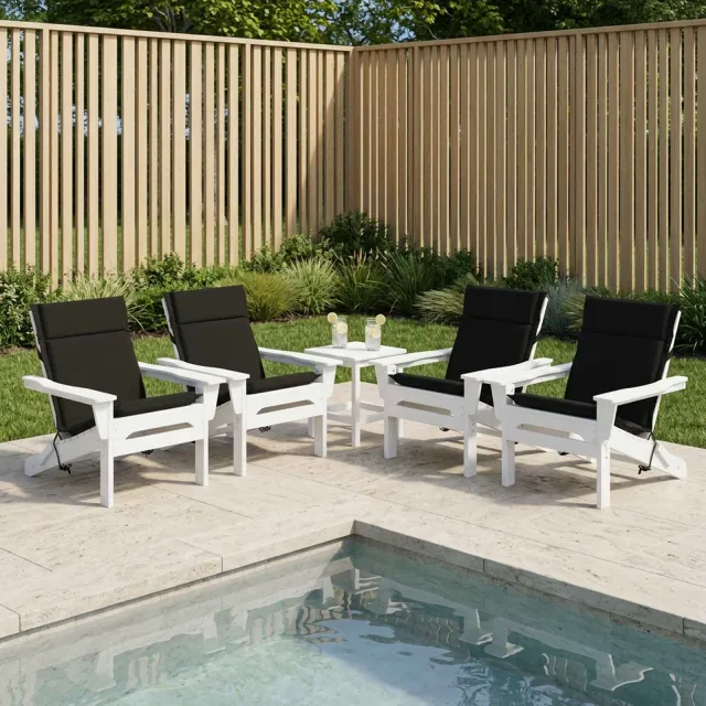 vidaXL Kussen voor lage rugstoelen GEMERT 6 st 100% Polyester Zwart