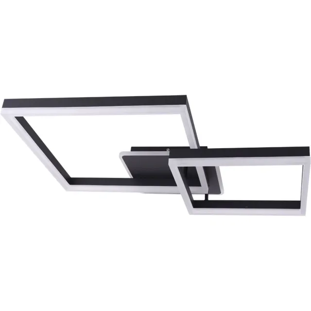 Ledstorage NOLAN Led Plafondlamp - 45w 6650 Lumen - Rechthoek - 4100K Daglicht wit - Zwart - 650mm