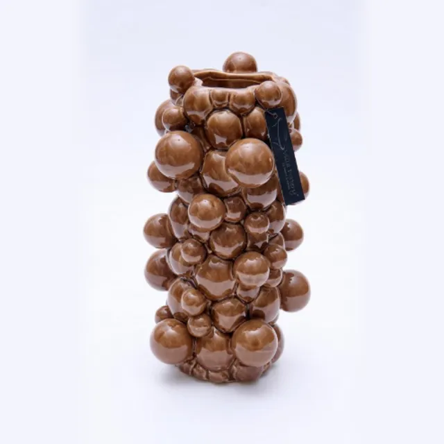Villa Pottery Vaas - Villa Pottery - Woondecoratie - Keramiek - Decoratie - Blub & Blub 2_1 Brown Dip Bruin