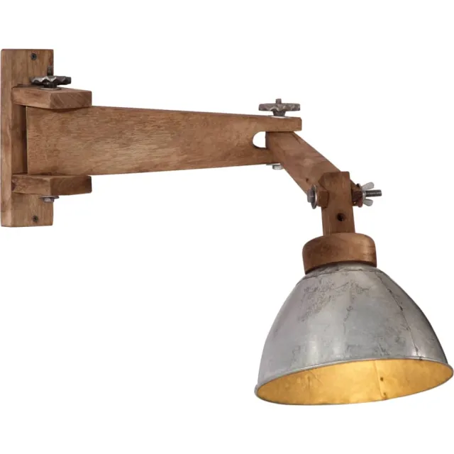 vidaXL Wandlamp 25 W E27 vintage zilverkleurig