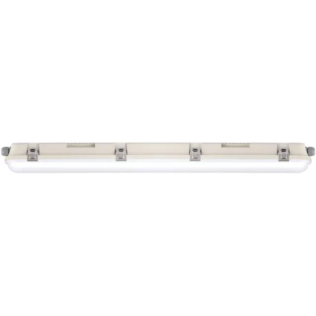 V-TAC LED diffusor licht garage licht hoogbouw licht vochtbestendig licht plafondlamp, wit kunststof, jet-proof, 36W 4320lm 4000K neutraal wit, L 120 cm Grijs