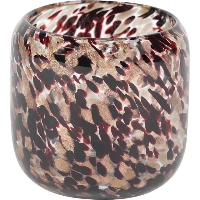 Rasteli Vaas - glas - rood - D14,3 x H14,1 cm - Opening 10 cm