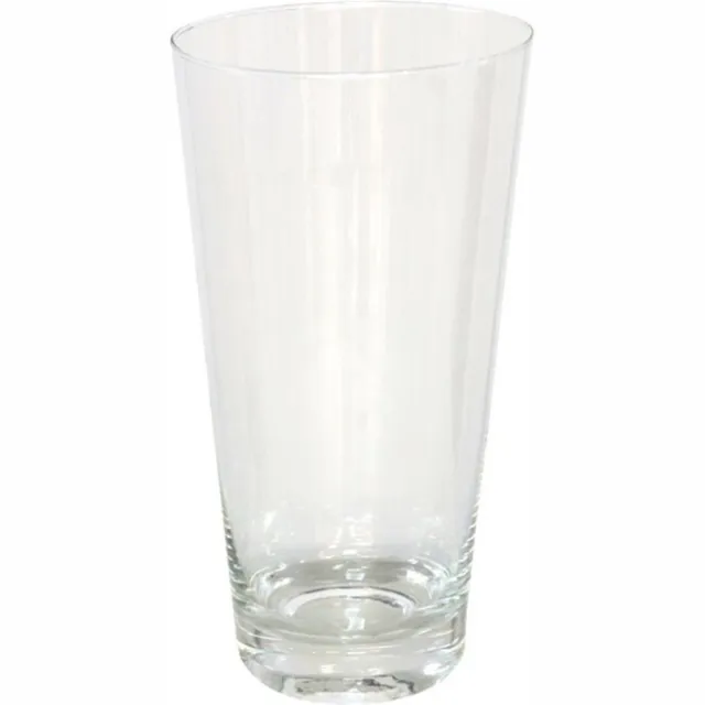 Gerimport Bloemenvaas conisch - helder glas - 12 x 19 cm - vazen/siervaas Transparant