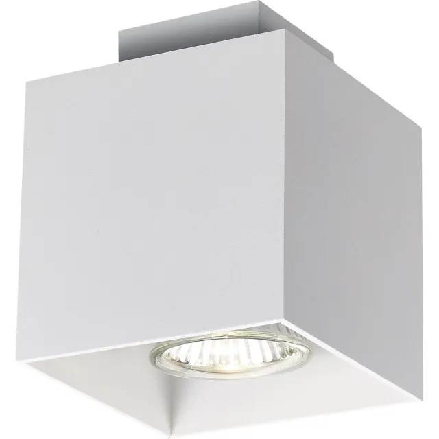 Fantasia Triton plafondlamp met 3 richtbare GU10-spots, wit aluminium, 400 x 100 x 125 mm, excl. lichtbron