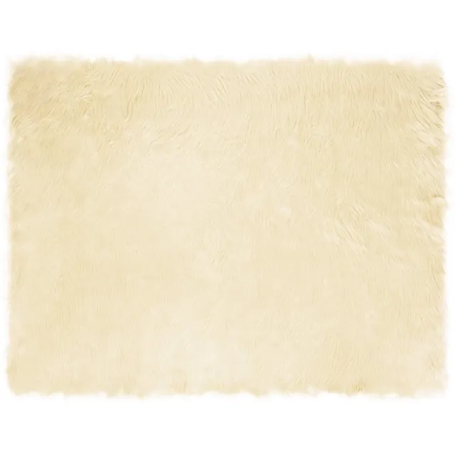 vidaXL Tapijt - van - imitatie - schapenvacht - TAFALLA - Crèmekleurig - Polyester