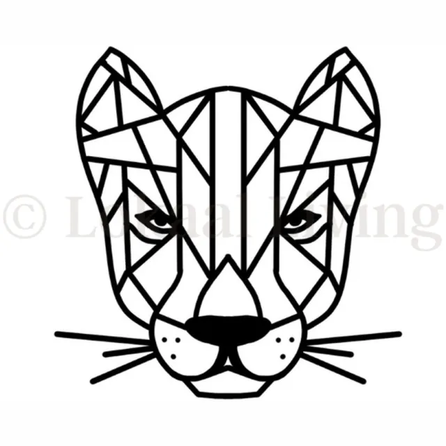 Lokaal Living a4 poster - geometrische panter - zwart wit