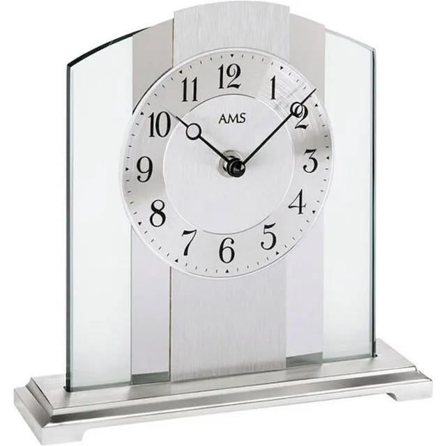 AMS tafel 1120 - Klok - Metaal/Glas - 20x20 cm - Transparant