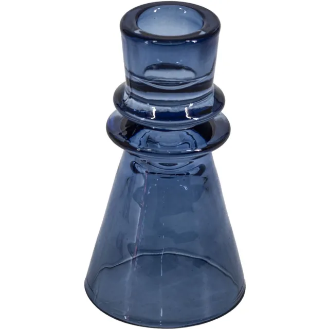 homebound by ky Glazen kaarsenstandaard blauw