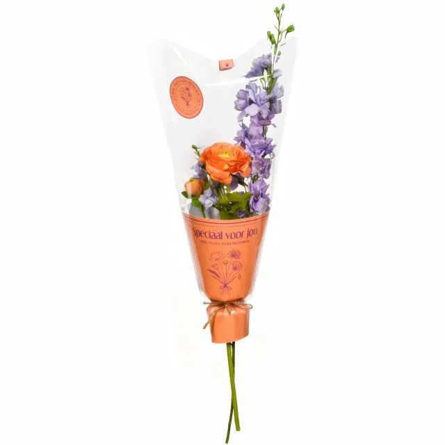 My-Moments.nl Real Touch bloemenboeket – Dat verdien je! - Kunstbloemen - Cadeau Oranje