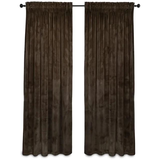 Unyqoos ® Verduisterend Fluwelen Gordijn Met Plooiband Voor Privacy En Stijl In Elke Kamer 140 x 245 cm Bruin
