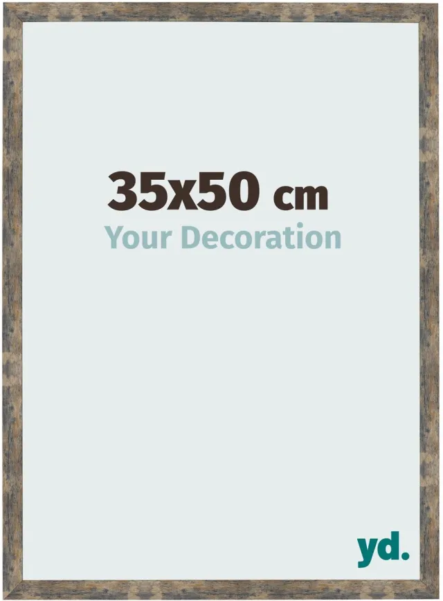 yd. Your Decoration - Fotolijst 35x50 cm - MDF - Blauw Goud Gemeleerd - Bologna