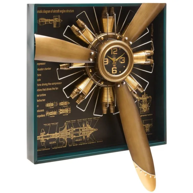 Atmosphera Créateur d'intérieur® Rudy-klok 73 x 94,3 cm, goudkleurig Doré