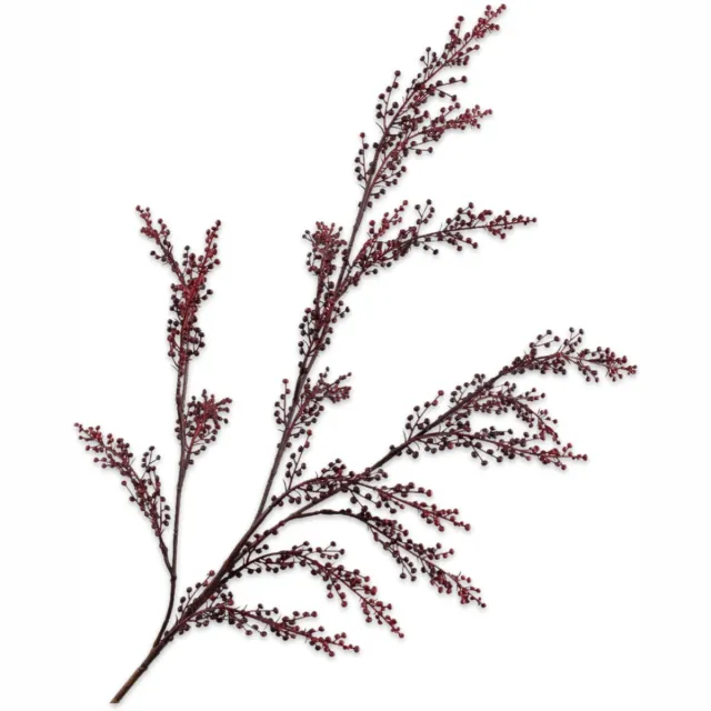Silk-ka Kunstbloem-Zijden Bloem-Kunsttak Bessentak Bordeaux 89 cm