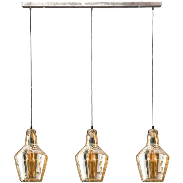 Nest of Nora Hanglamp - 3 lichts eetkamperlamp - Oud zilver