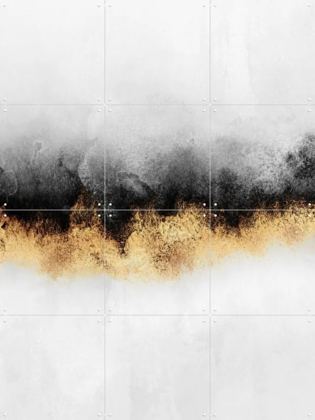 IXXI Sky 2, Elisabeth Fredriksson & Various - 60 x 80 cm - Grote wanddecoratie en posters - Abstract, Woonkamer, Slaapkamer Lichte tinten / Goud