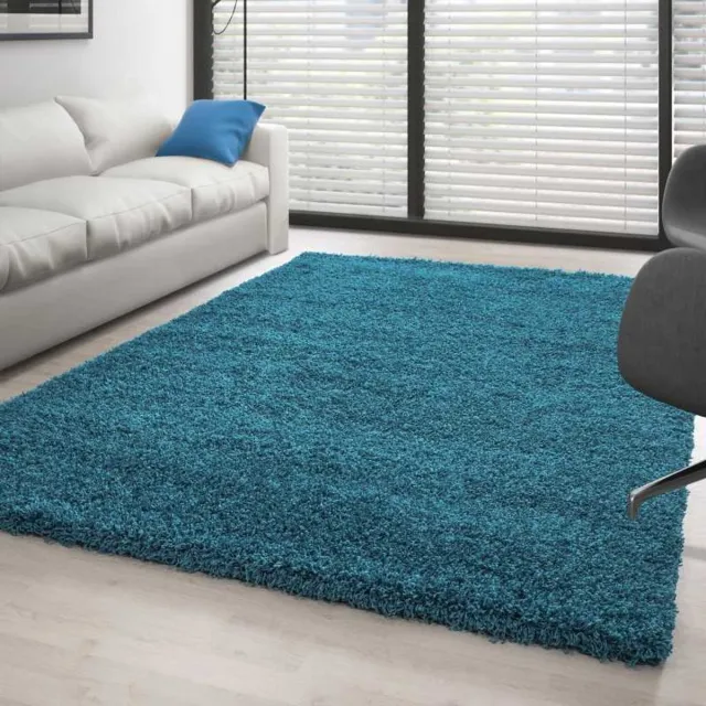 TapisTrend Harig tapijt Turkoois 160x230 cm Hoogpolig vloerkleed, effen