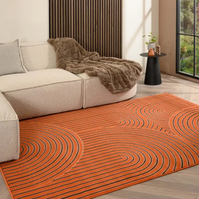 Tapeso Japandi vloerkleed - Ease Akira terra 190x280