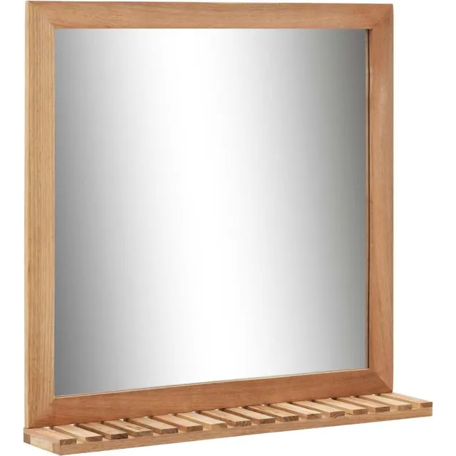 vidaXL Badkamerspiegel 60x12x62 massief walnotenhout Bruin