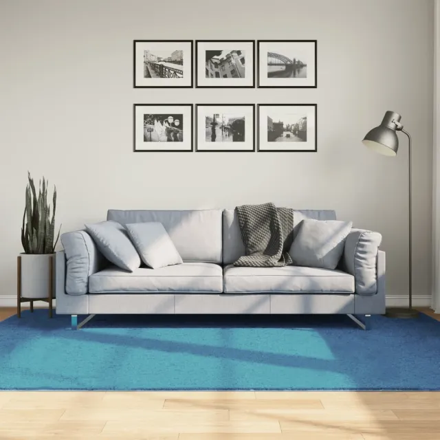 vidaXL Vloerkleed OVIEDO laagpolig 160x230 cm turquoise, foto 2