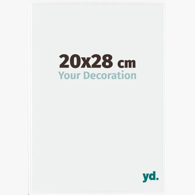 yd. Your Decoration - Fotolijst 20x28 cm - Kunststof - Wit Hoogglans - Bordeaux