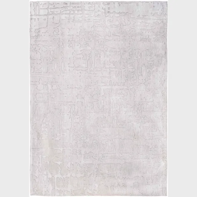 Louis de Poortere Wasbaar Binnen & Buiten Vloerkleed - 80 x 250 cm - Louis De Poortere Baobab Tsingy Oyster - Laagpolig Tapijt - Gerecycled PET - Made in Belgium - Circulair Grijs