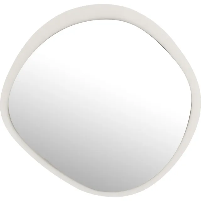 J-Line spiegel - metaal/glas - wit - small - Ø 60.5 cm