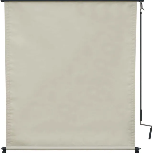 Verticale zonwering MCW-F42, verticaal privacyscherm buitenrolgordijn, UV-bescherming 50 stof ~ 250x140cm, crème-beige