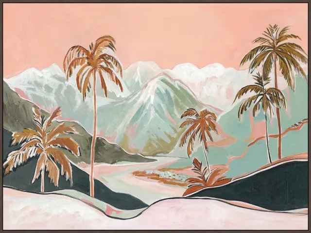 homebound by ky Schilderij met frame tropical Meerkleurig