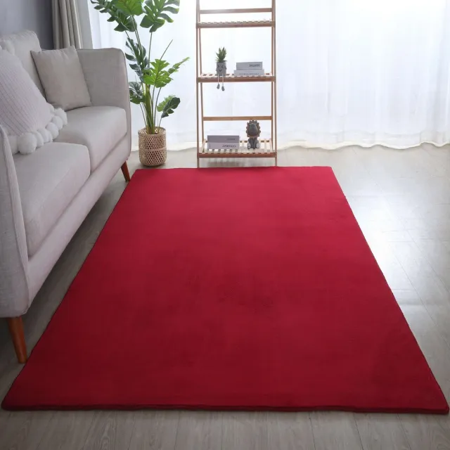 flycarpets Alberta Laagpolig Fluffy Vloerkleed - Rood - 200x290 cm