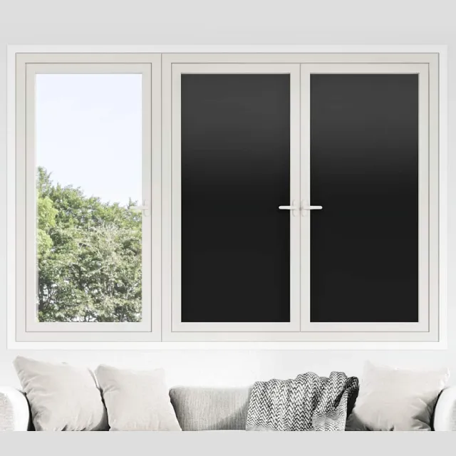 vidaXL Raamfolies 5 st statisch mat PVC zwart