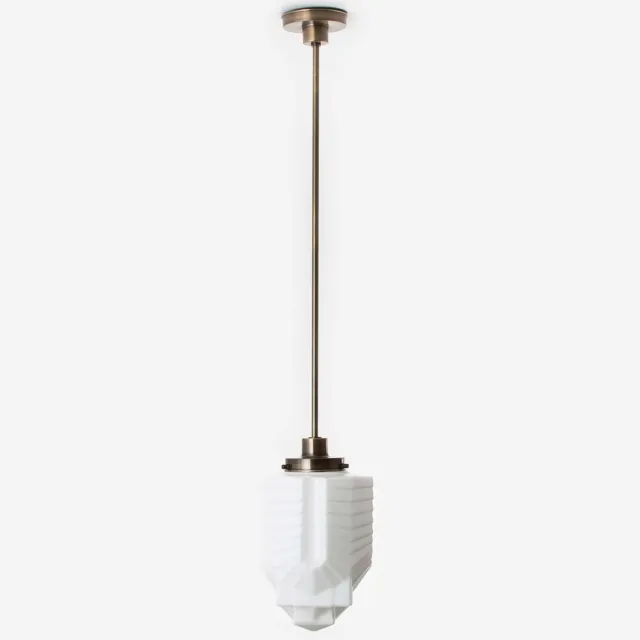 Coloured by Art Hanglamp ''Chrysler'' 20's Brons - Art Deco Trade