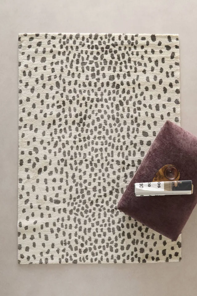 NOUS Living Moon vloerkleed zwart/crème