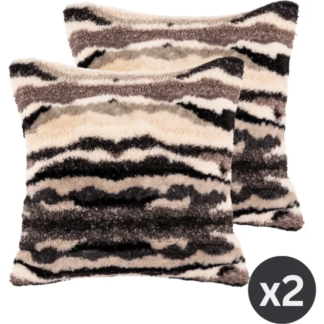 Tiseco HOME STUDIO - Kussen (gevuld) - CALACATTA - 45x45 cm - 100% polyester - Zwart/grijs MULTI COLOR